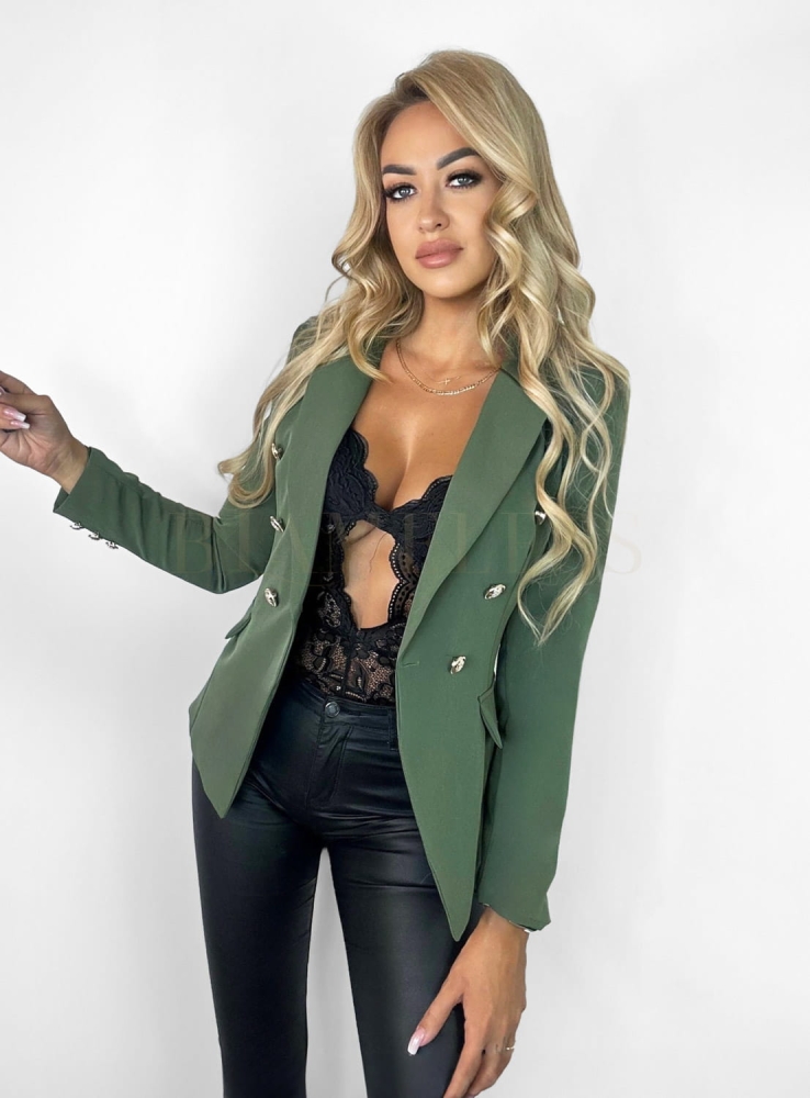 Elegancka marynarka damska khaki CARINN